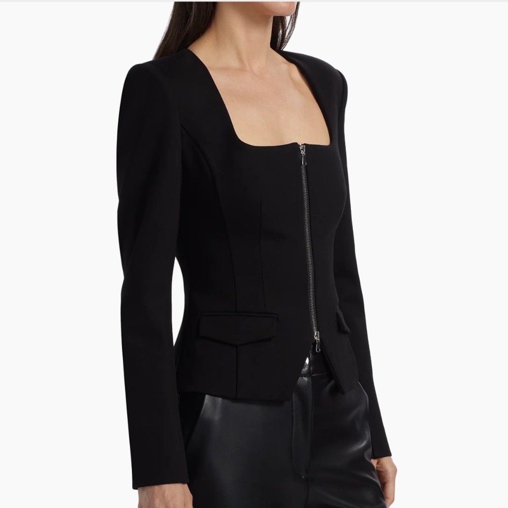 TOCCIN koda zip front long sleeve top, Size 6 - Picture 8 of 16